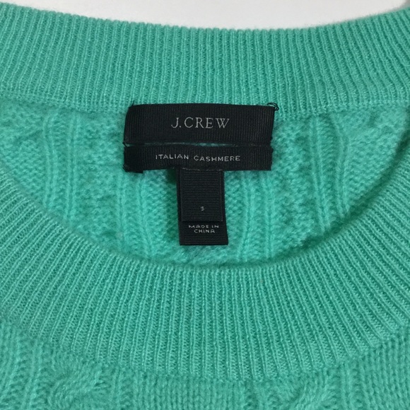 J.Crew Sz S 100% Italian Cashmere Cable Sweater - Picture 2 of 8